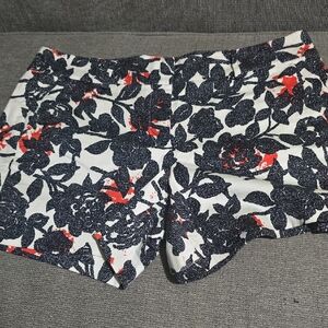 Ann Taylor Navy and Red Floral Women's Shorts